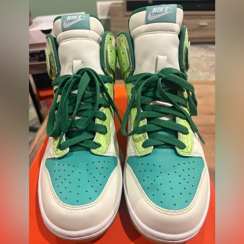 Nike Green and White Athletic Shoes